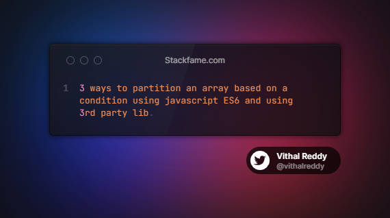 partition an array js